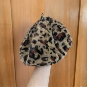 Jaguar print beret
